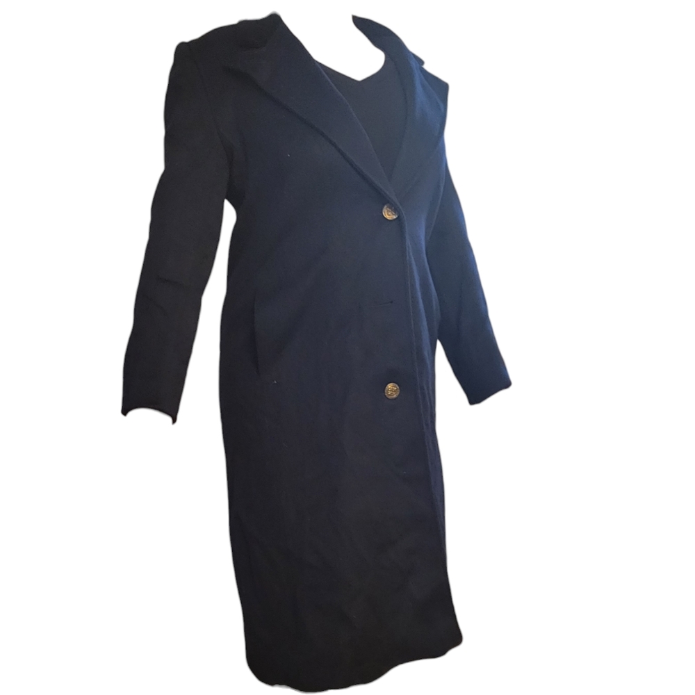 Jonathan Micheal Pure wool vintage long coat paisley lining XL